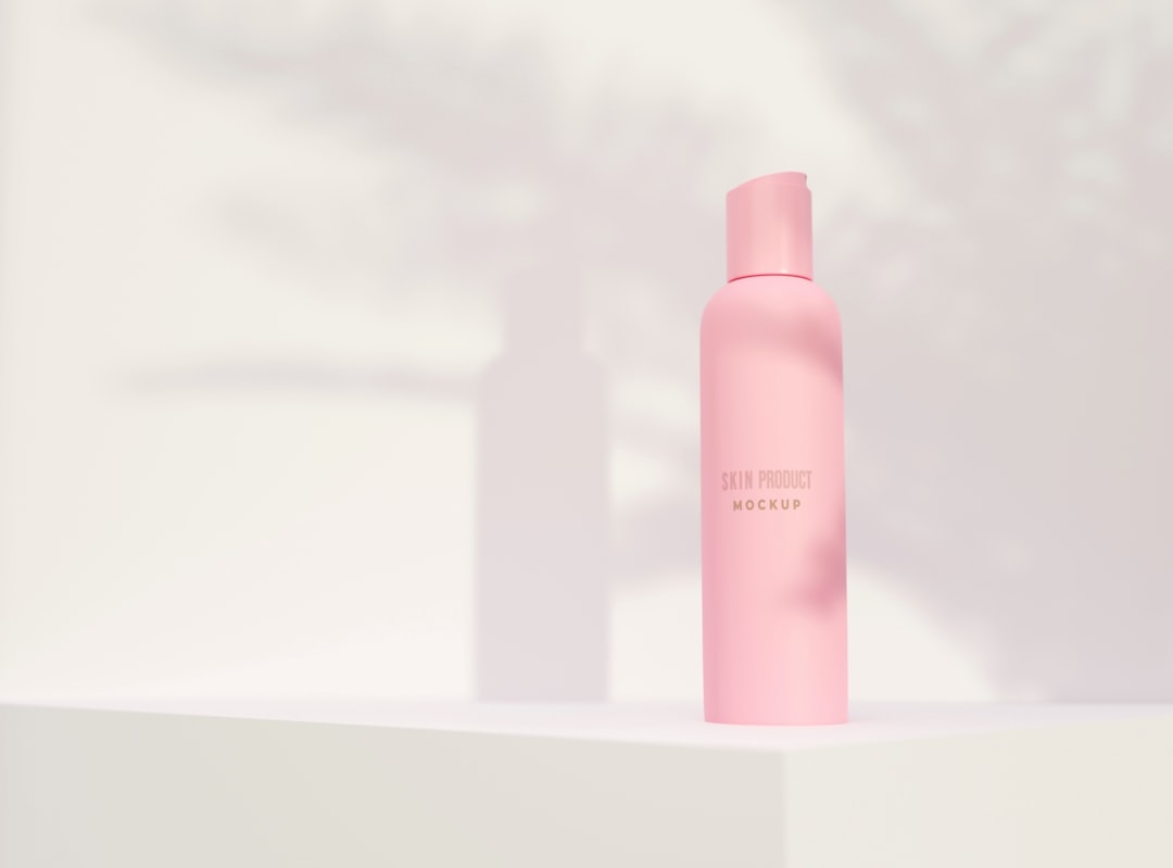 a pink bottle of nail polish, Product mock up 3D. Feel free to contact me through email mariia.shalabaieva@gmail.com. Check out my previous collections “Top Cryptocurrencies”, "Elon Musk" and the 3D logos!