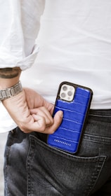 a person holding a cell phone