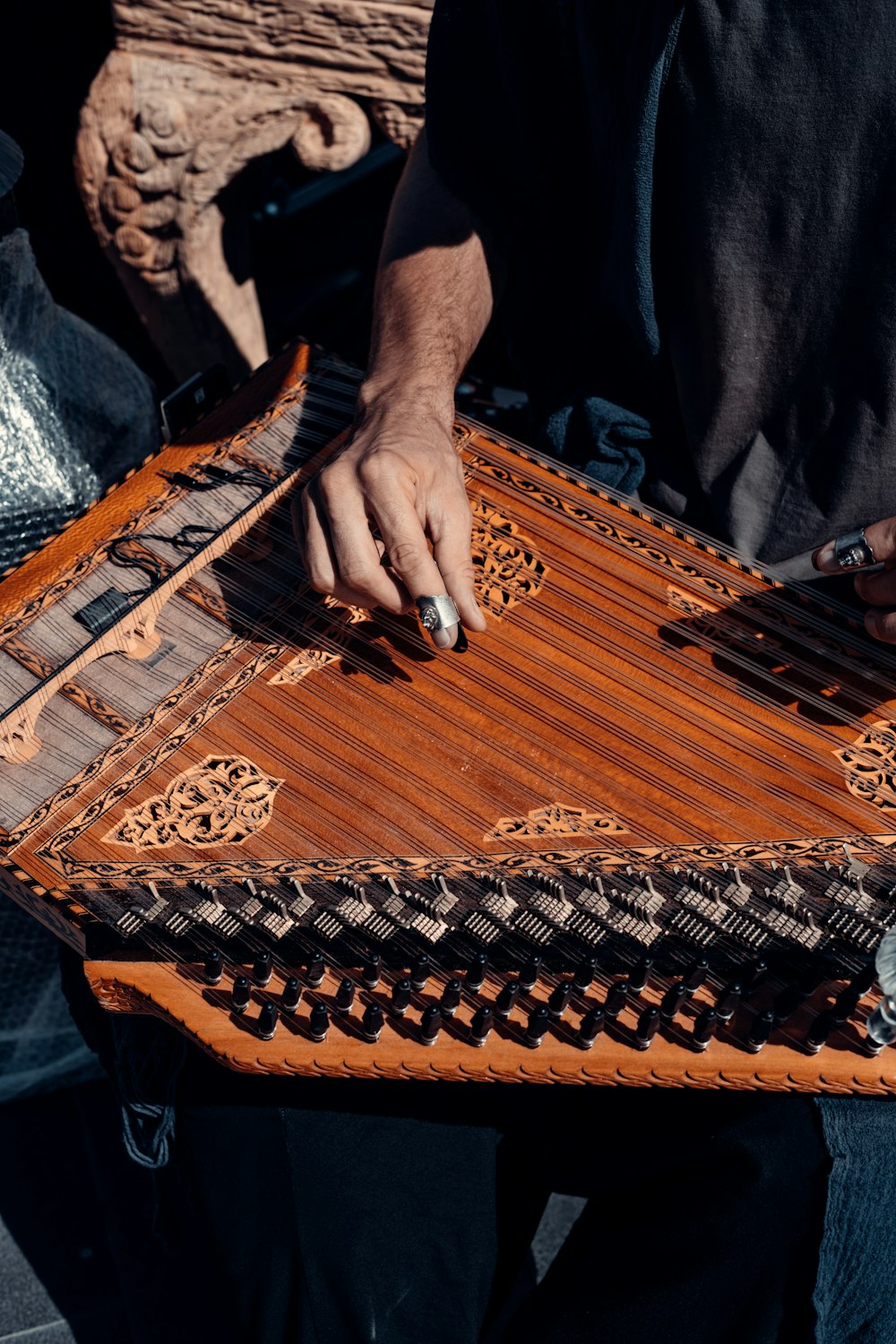 a person playing a guitar