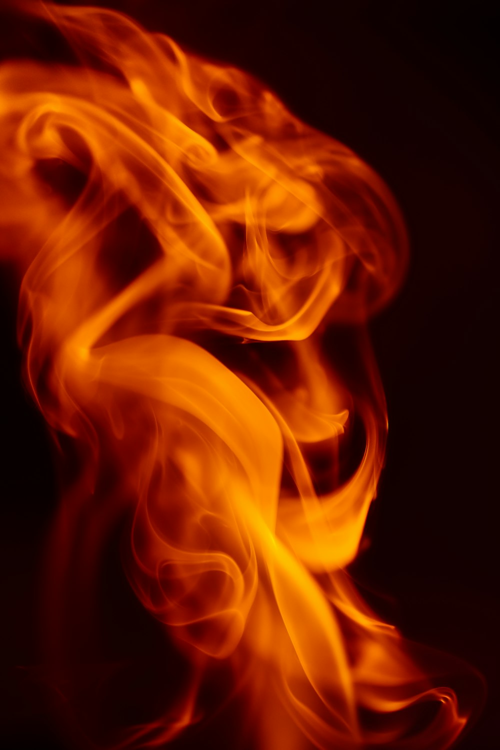 um close-up de um incêndio