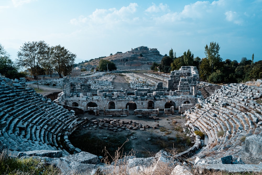 an ancient city with ruins