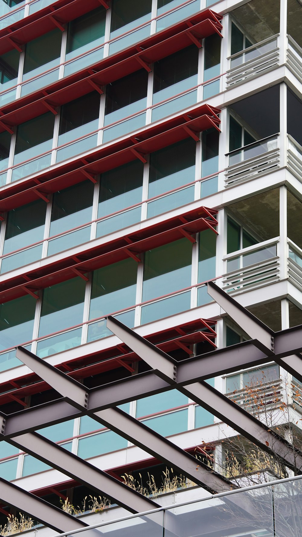 a building with a metal frame