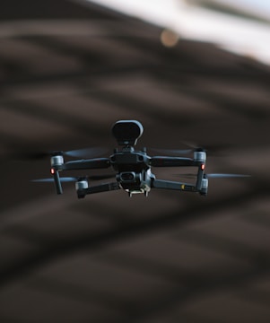 a drone flying in the air