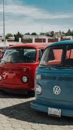 a couple of cars parked next to each other