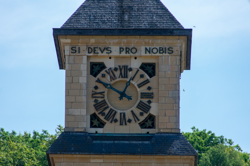 a clock on a tower