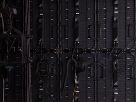 a close-up of a server room