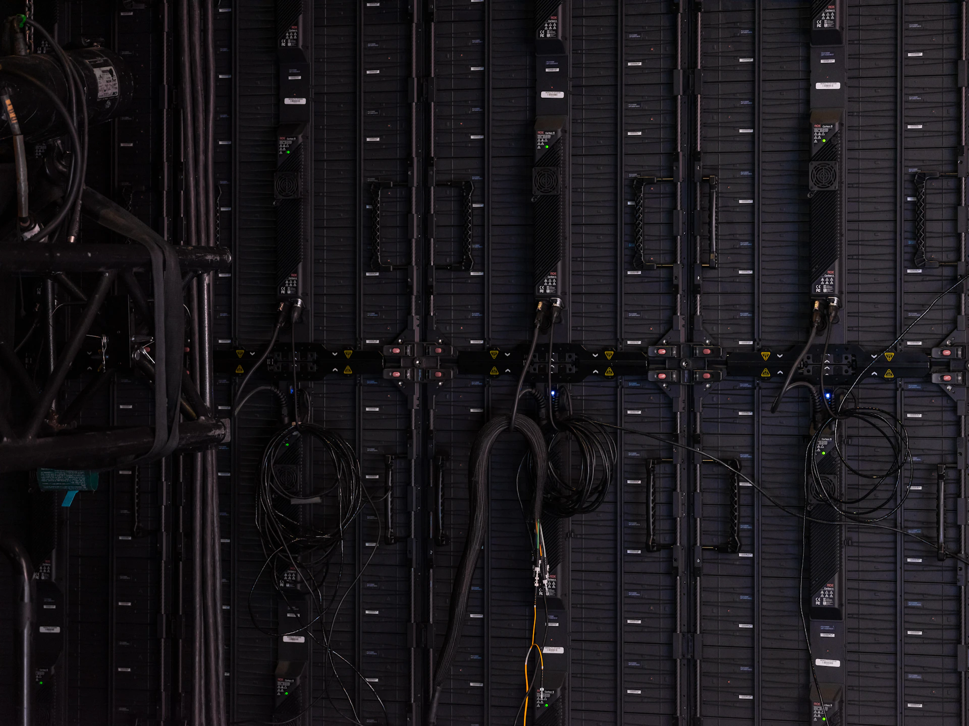 Cables and wires on display panels