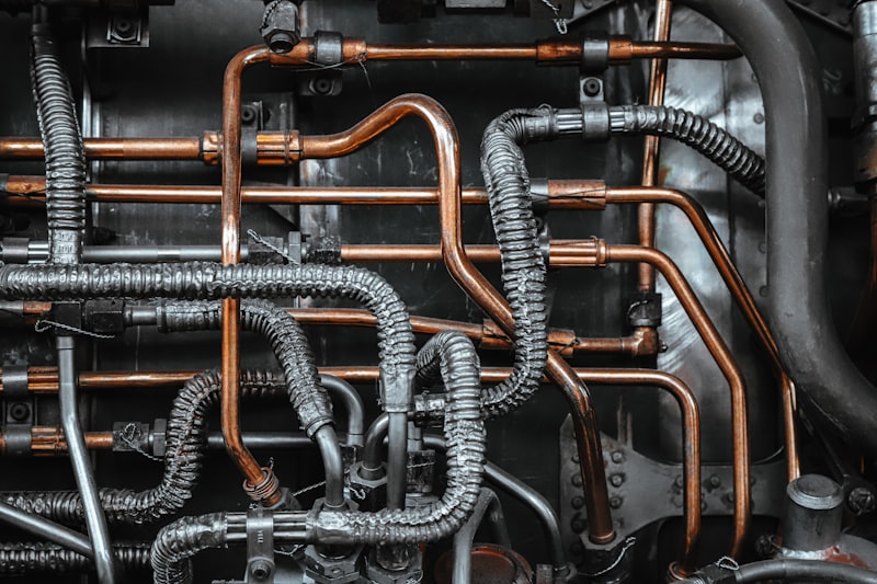 Detail van een technische installatie