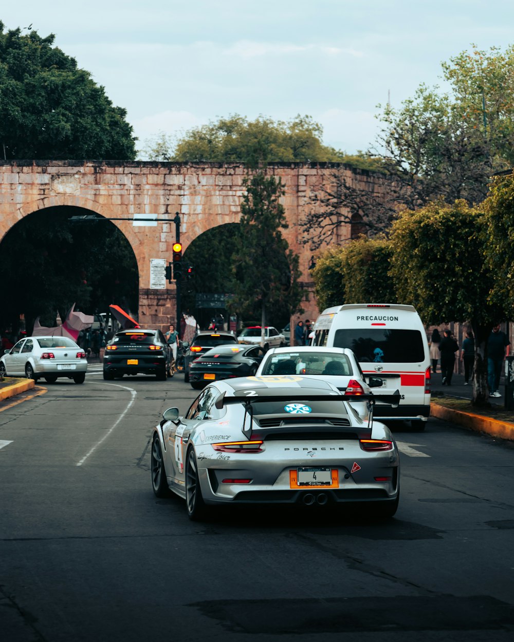 a group of cars on a road