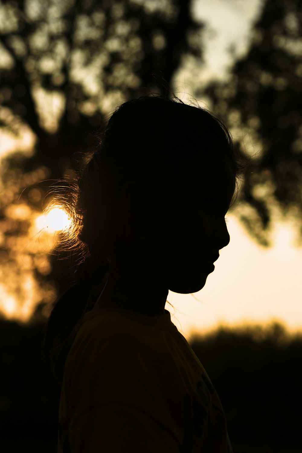 a silhouette of a person