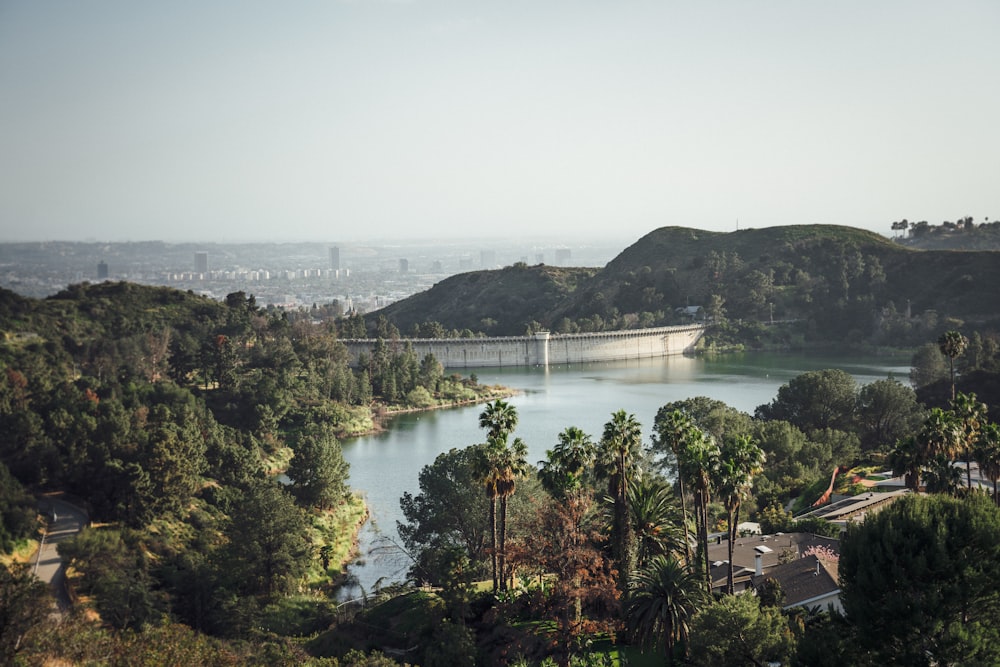 a bridge over a body of water