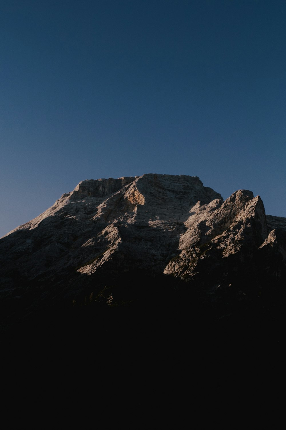 a mountain with snow