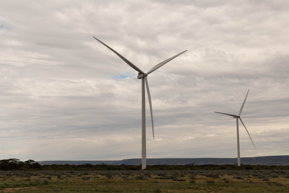 a group of wind turbines