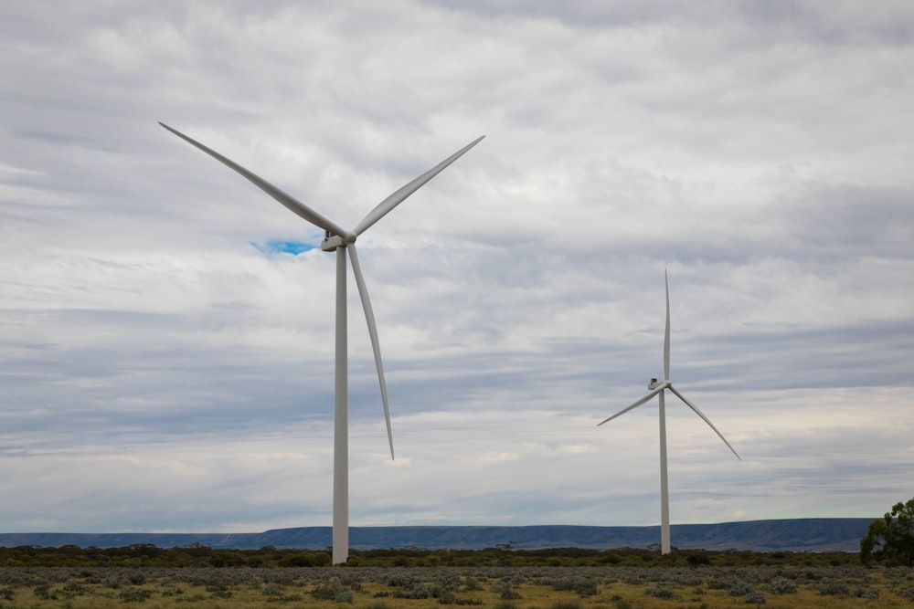 a group of wind turbines