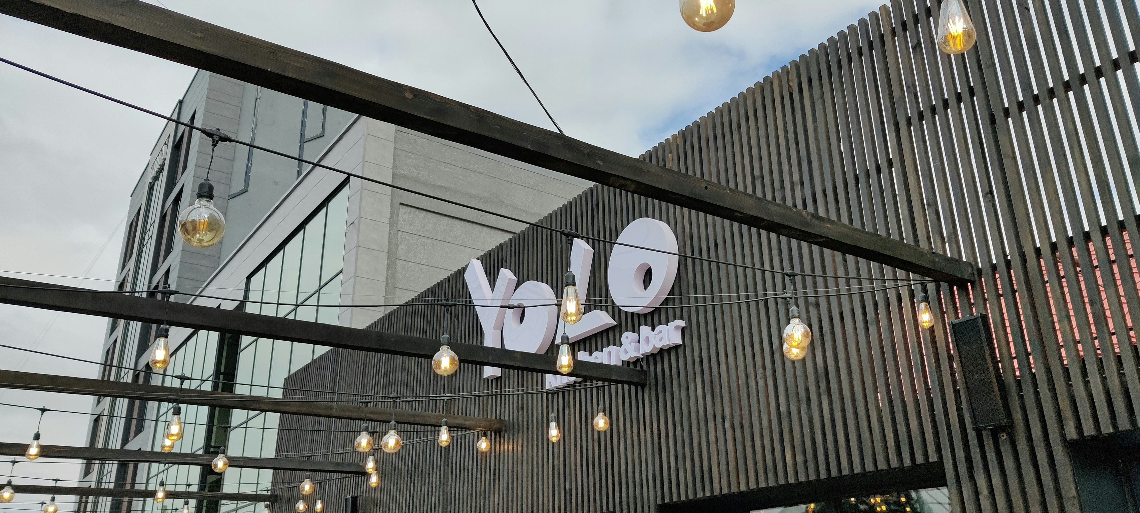 a building with a sign on the front