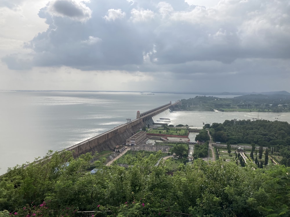 a bridge over a body of water