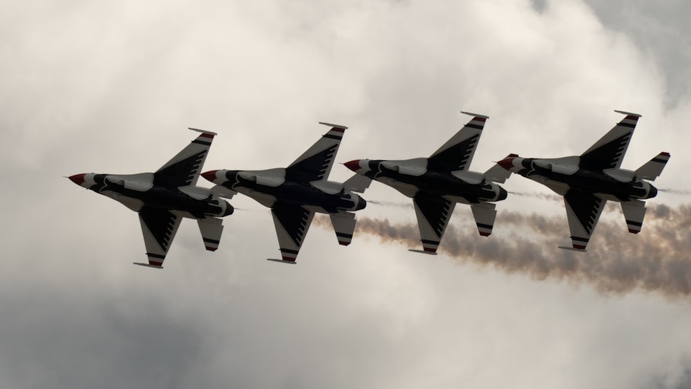 a group of jets flying in the sky