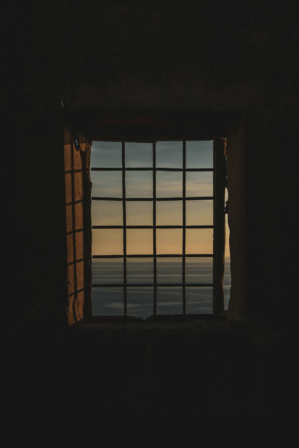 a window with bars