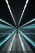 a tunnel with light