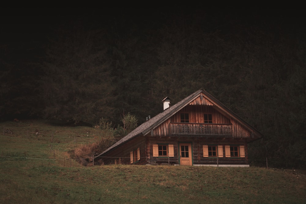 a house in a field