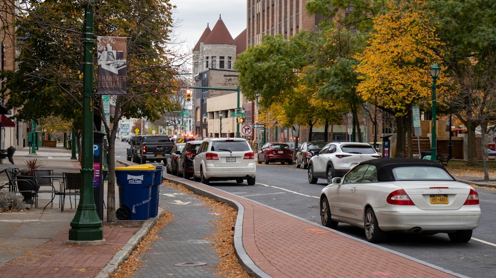 cars on a street