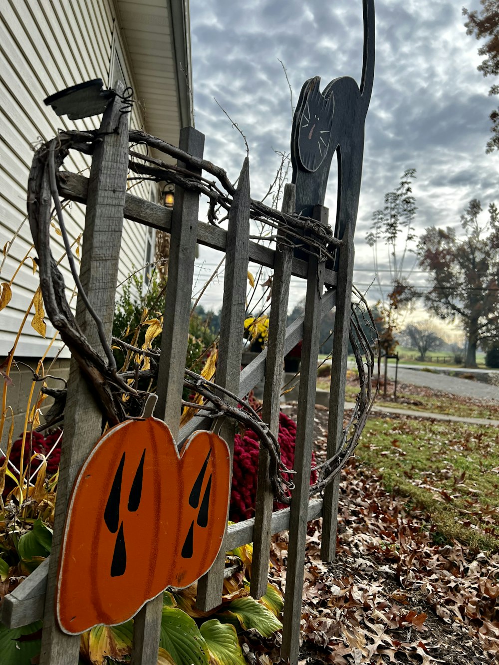 a fence with a sign on it