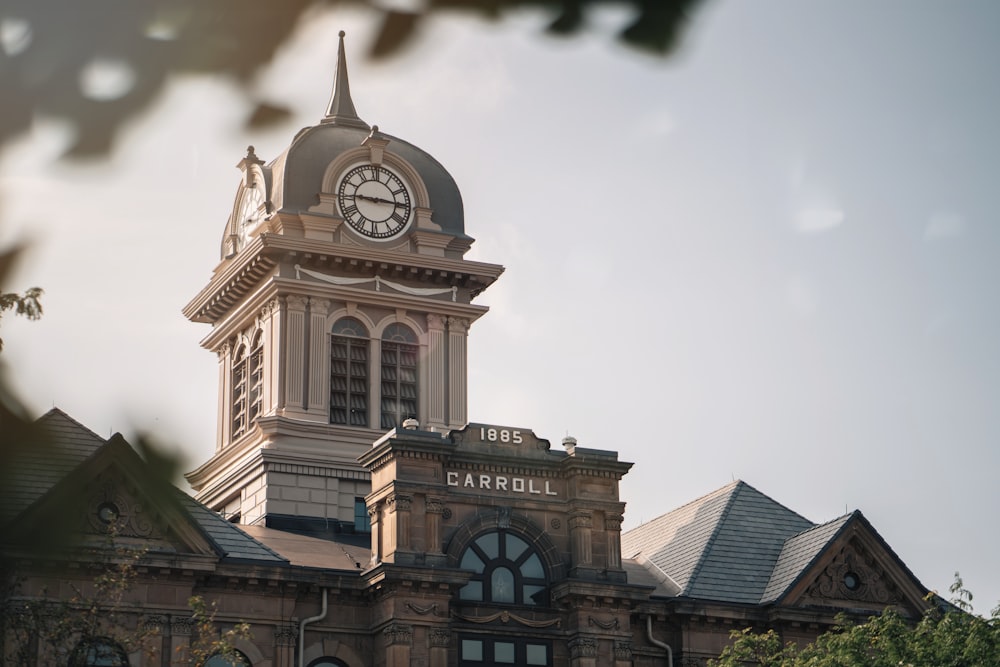 a clock on a tower