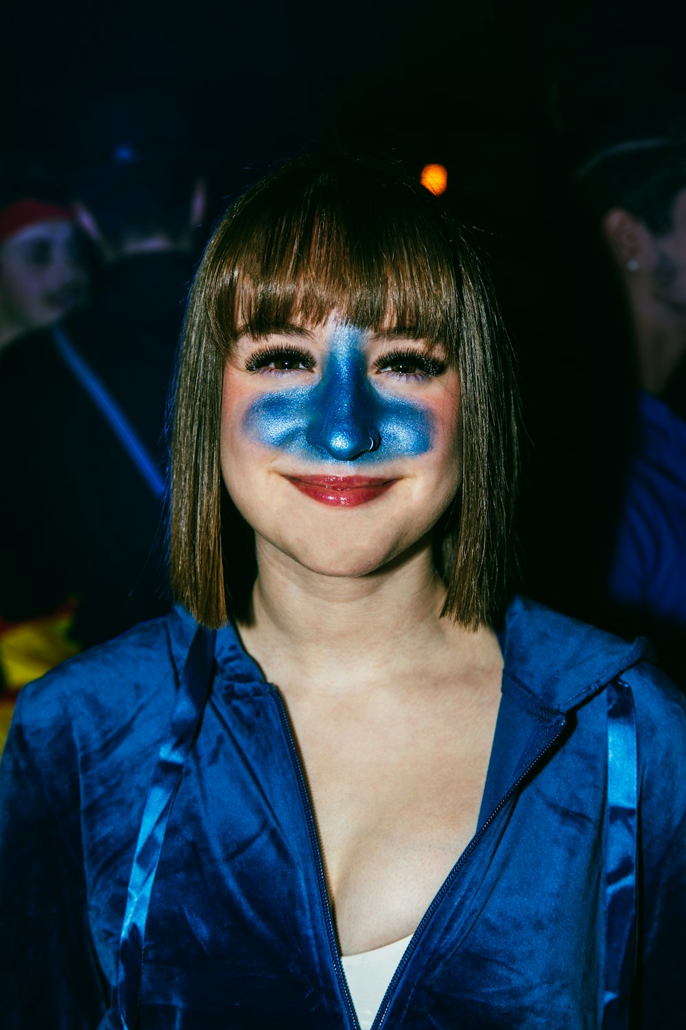 a person with a face paint
