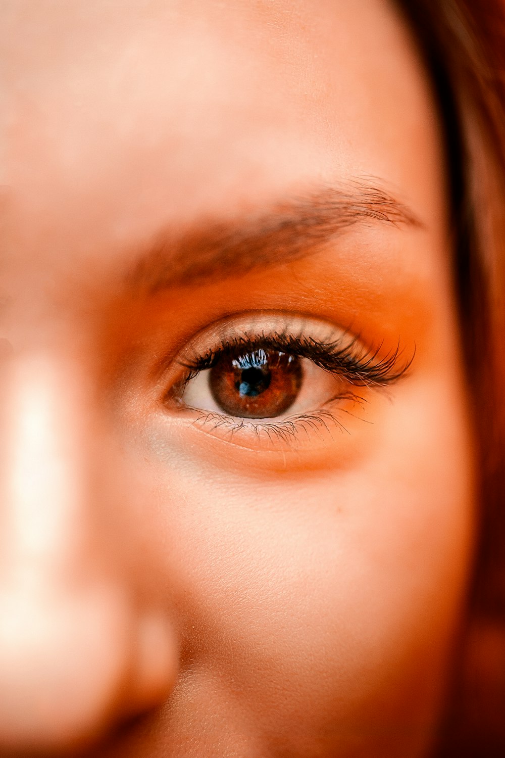 close-up of a person's eye