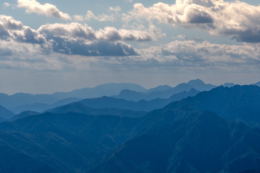 a view of a mountain range