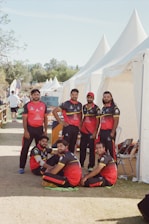 a group of people posing for a photo