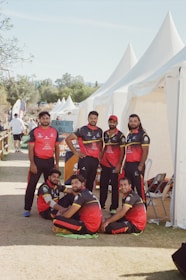 a group of people posing for a photo