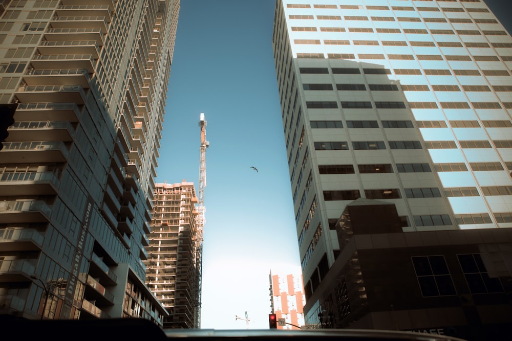 a group of tall buildings