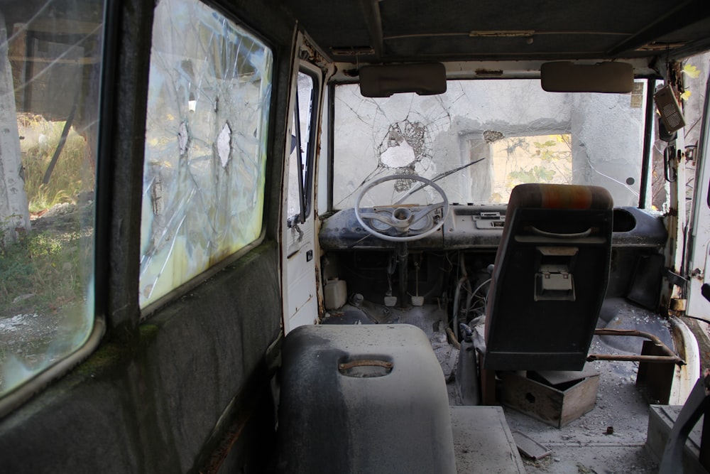 the inside of a vehicle