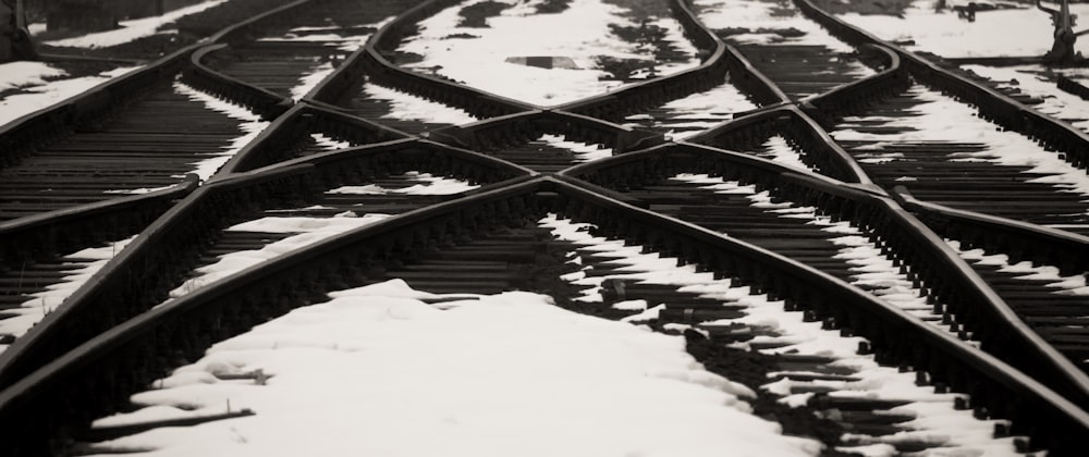 a close-up of a train track