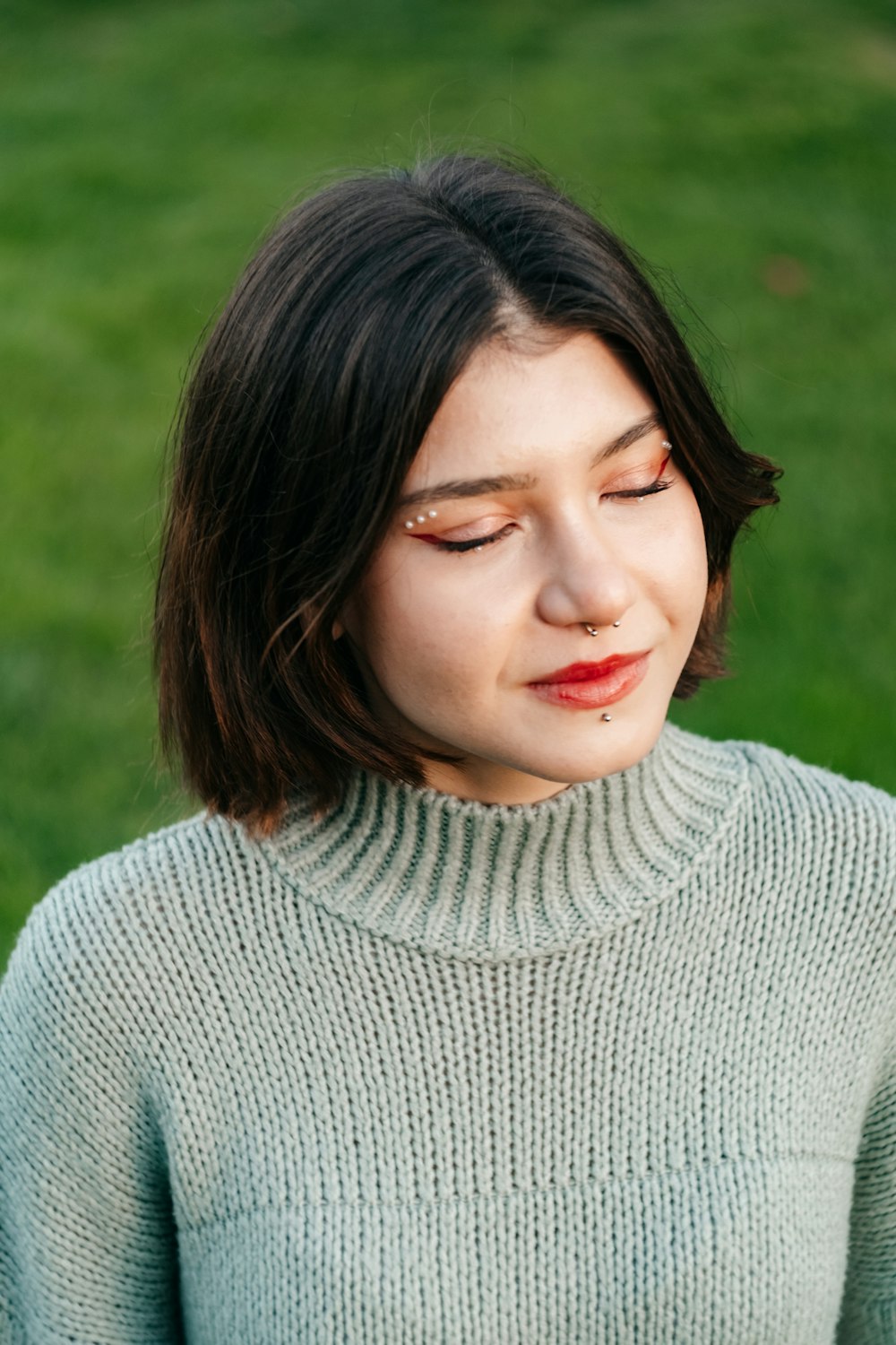 a woman with dark hair