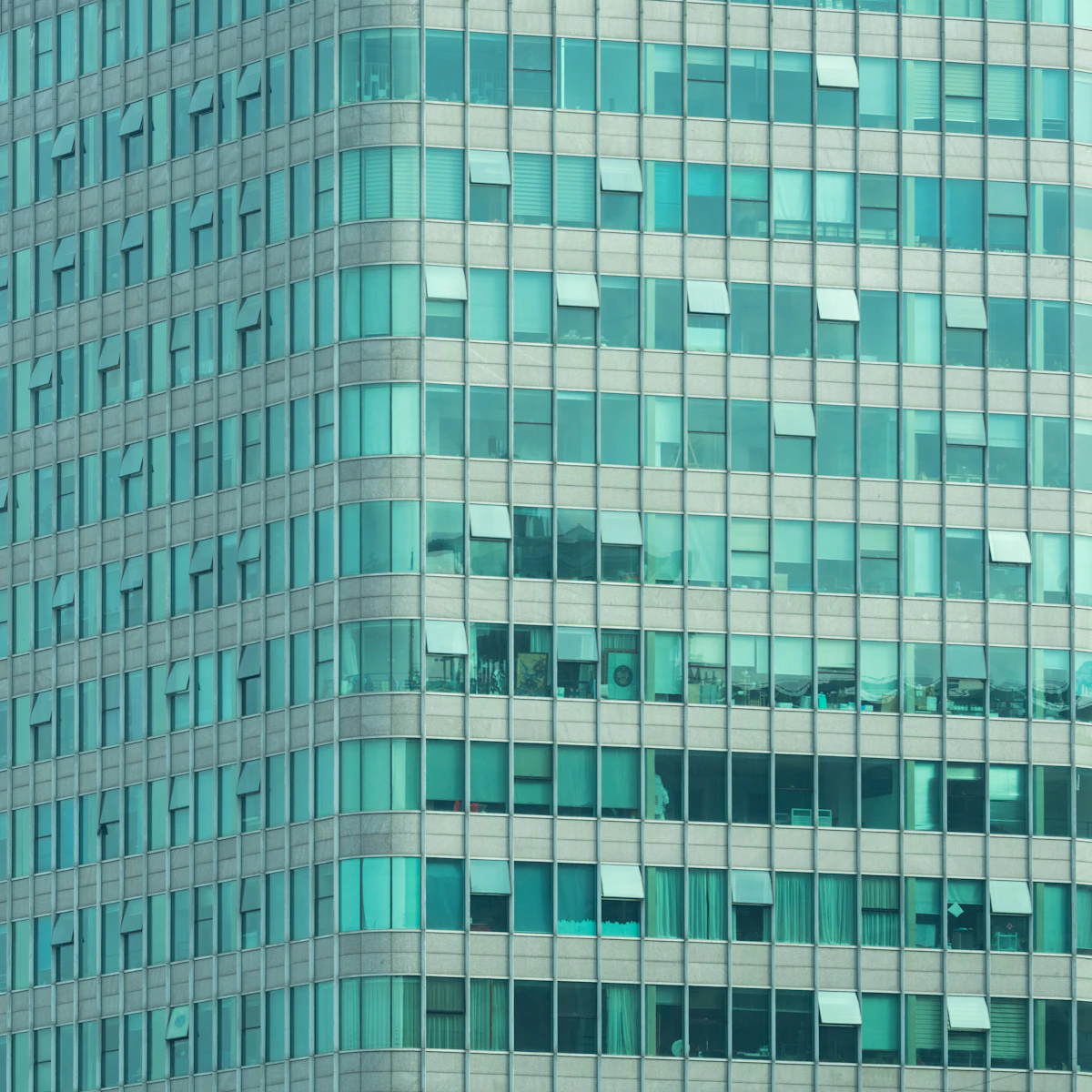 Commercial glass facade