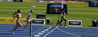 women running on a track