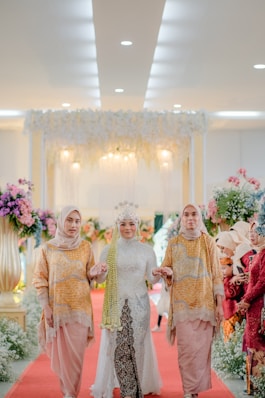 a group of women in traditional dress