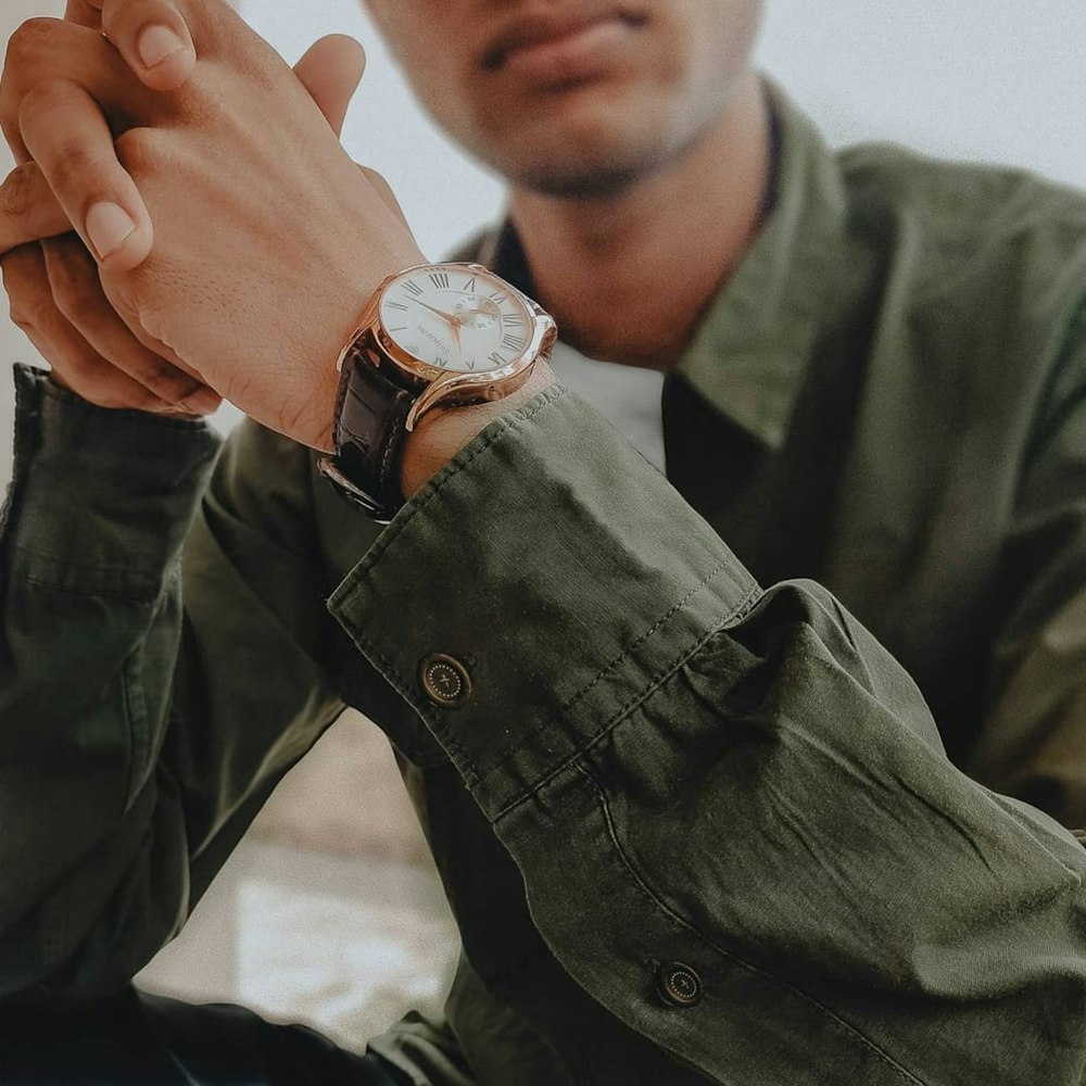 a man wearing a watch