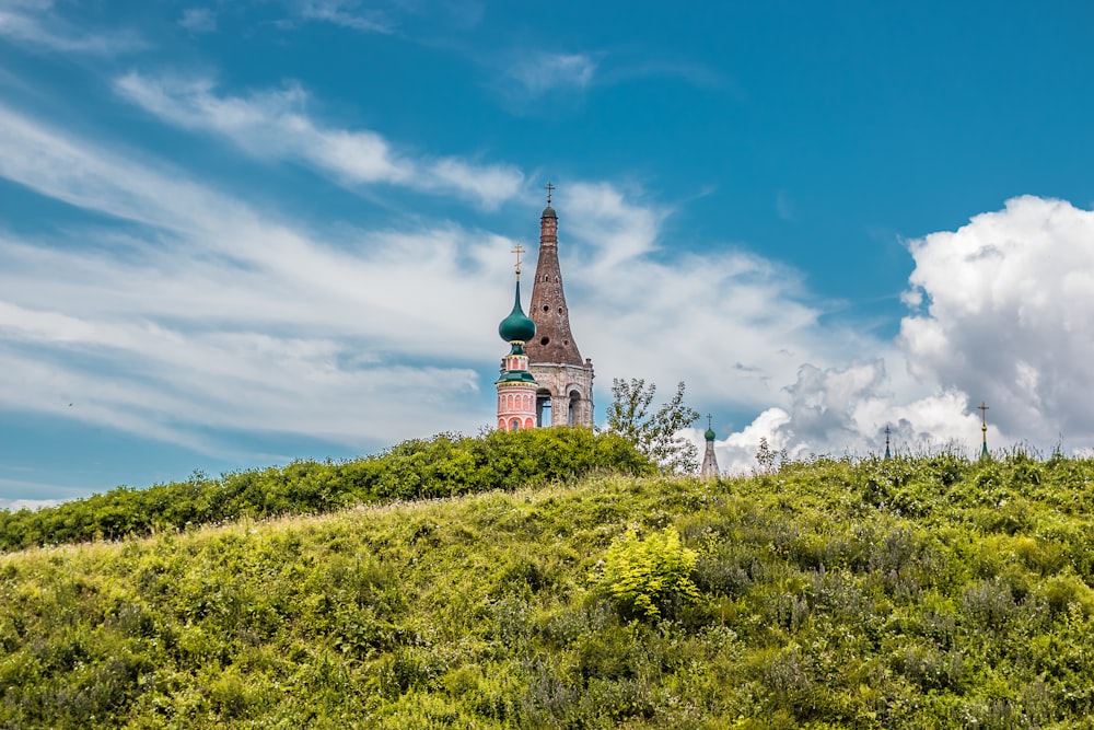 a building on a hill