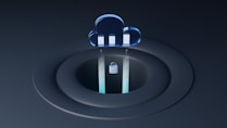 data traveling through encrypted tunnel into a clear cloud