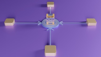 a robot with a light saber