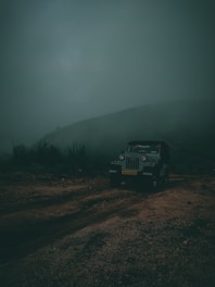 a car on a dirt road