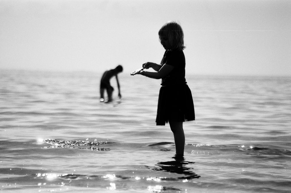 a person standing in the water