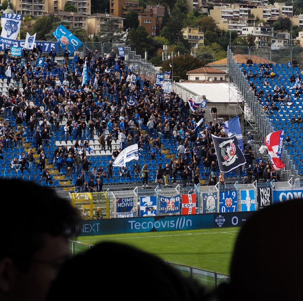 a stadium filled with people