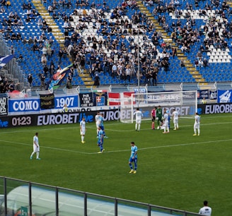 a group of people on a field