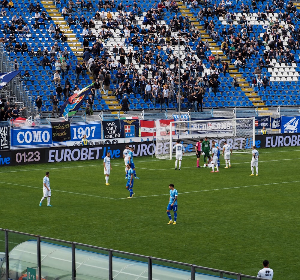 a group of people on a field