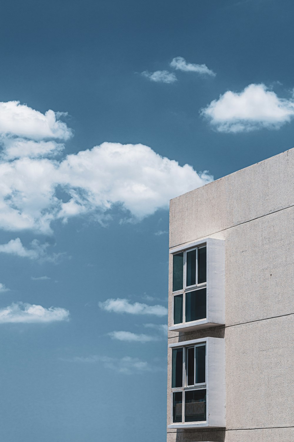 a building with a blue sky