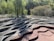 A wavy, abstract wooden deck structure is surrounded by lush green trees. The design features a combination of curved and angular lines, creating a visually striking pattern. Sunlight filters through the tree canopy, casting shadows and adding depth to the scene.